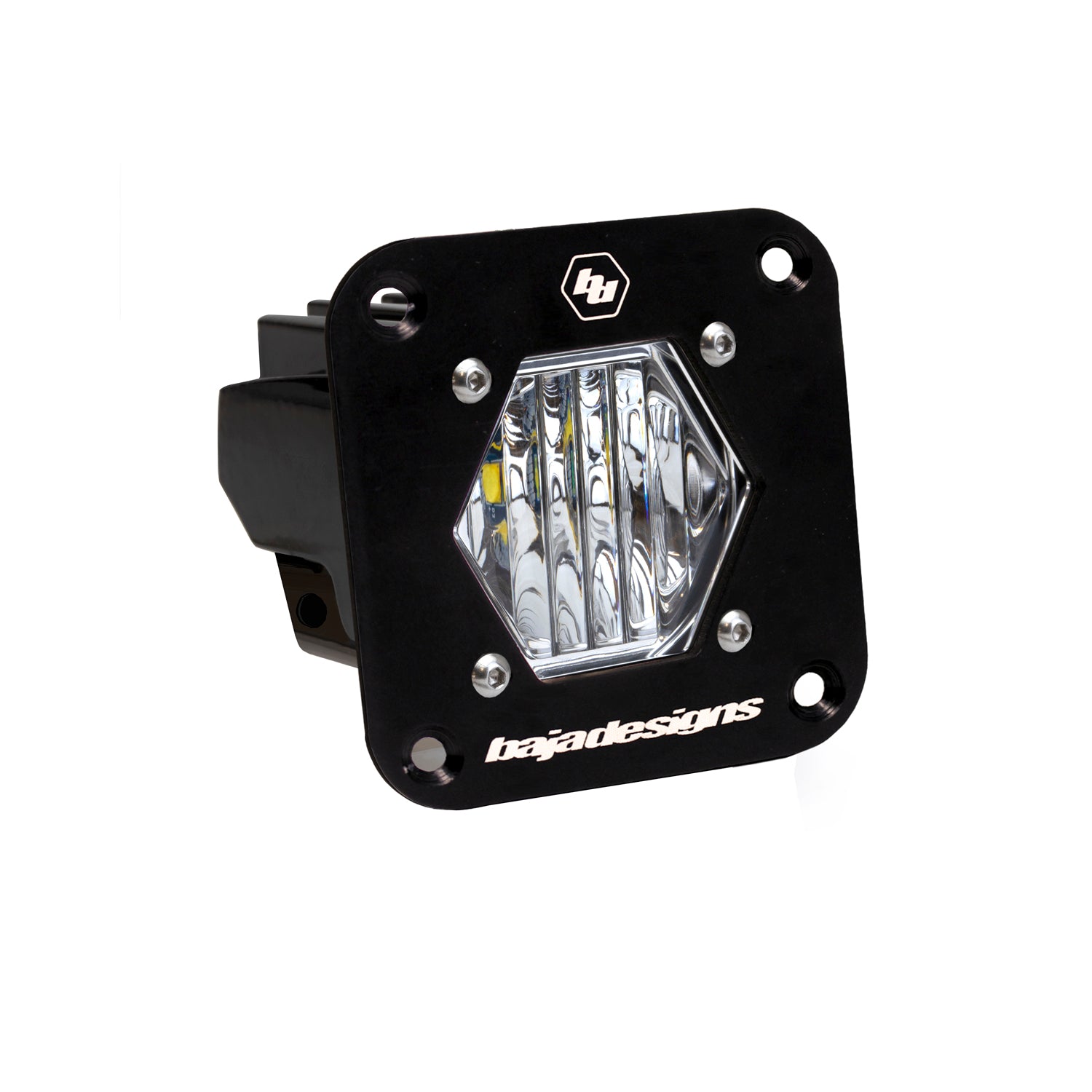 S1 Black Flush Mount Auxiliary Light Pod Wide Cornering 381005
