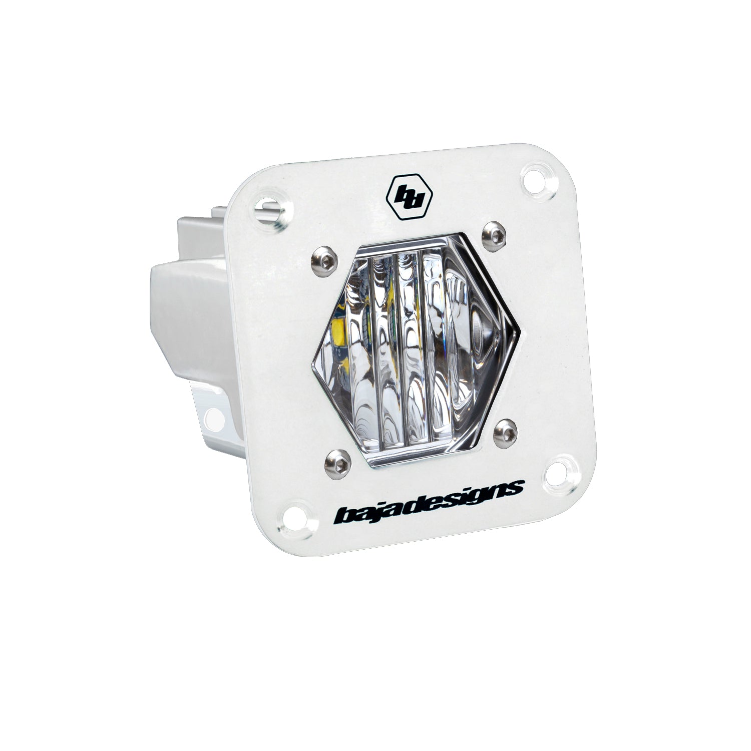 S1 White Flush Mount Auxiliary Light Pod Wide Cornering 381005WT