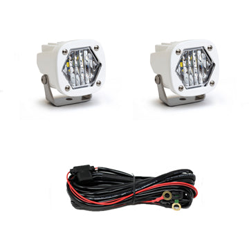 S1 White LED Auxiliary Light Pod Pair Wide Cornering 387805WT