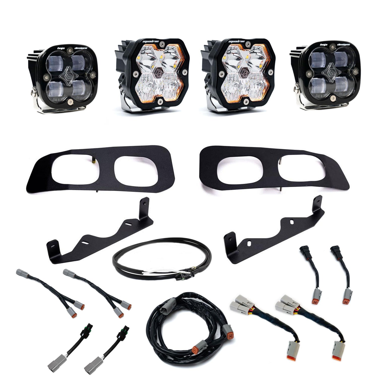 Squadron 2.0 Sport/Squadron SAE Dual Fog Pocket Light Kit - Ford 2023-26 F-250/350 Super Duty Clear Upfitter 44-0031-UP