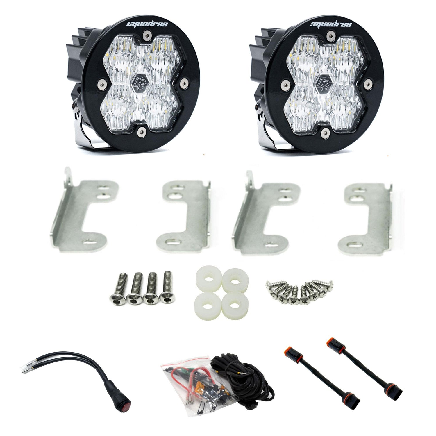 Squadron-R 2.0 Sport Fog Pocket Light Kit - Jeep 2018-26 Wrangler JL; 2020-26 Gladiator JT; Note: w/ OE Sahara Bumper 44-0049