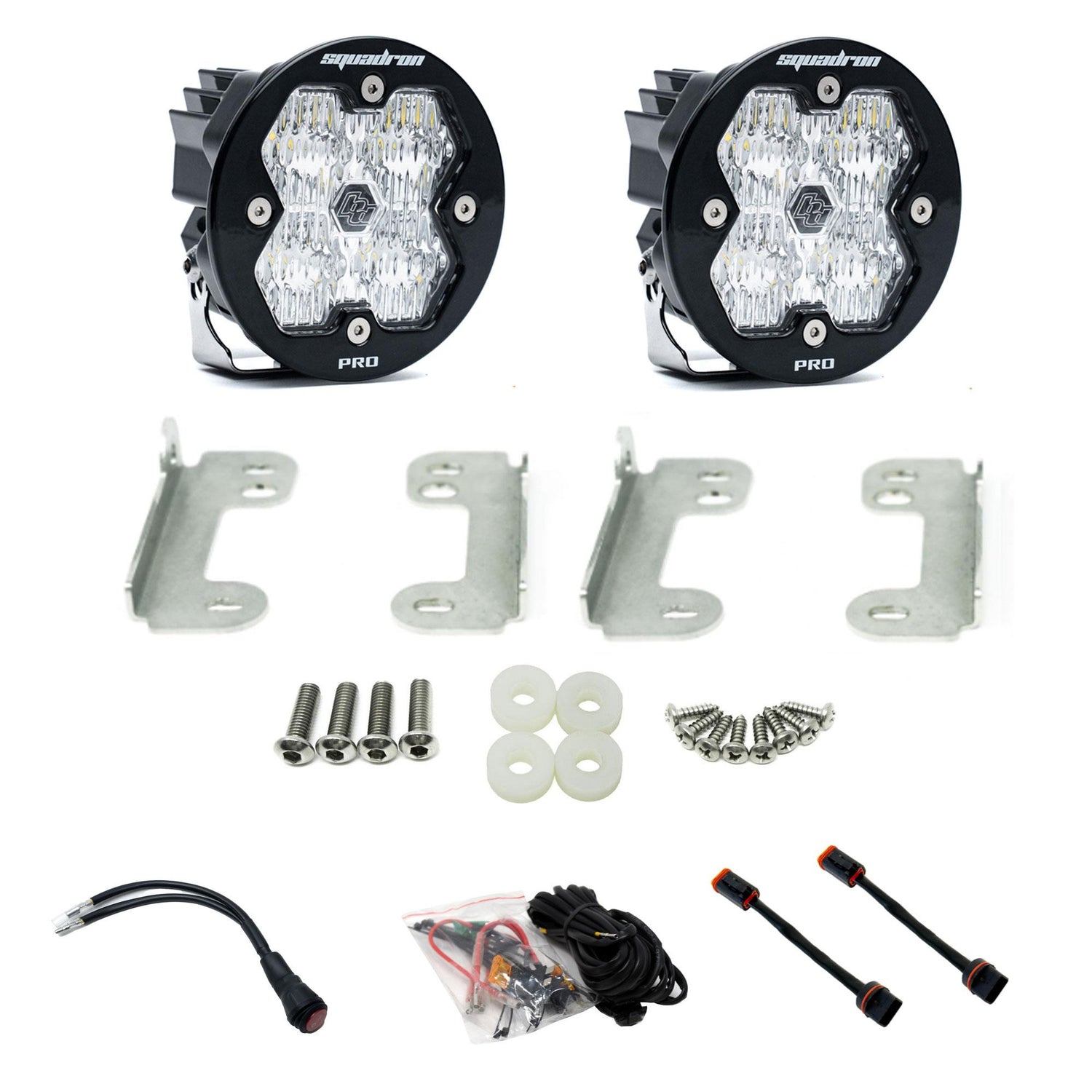 Squadron-R 2.0 Pro Fog Pocket Light Kit - Jeep 2018-26 Wrangler JL; 2020-26 Gladiator JT; Note: w/ OE Sahara Bumper 44-0050