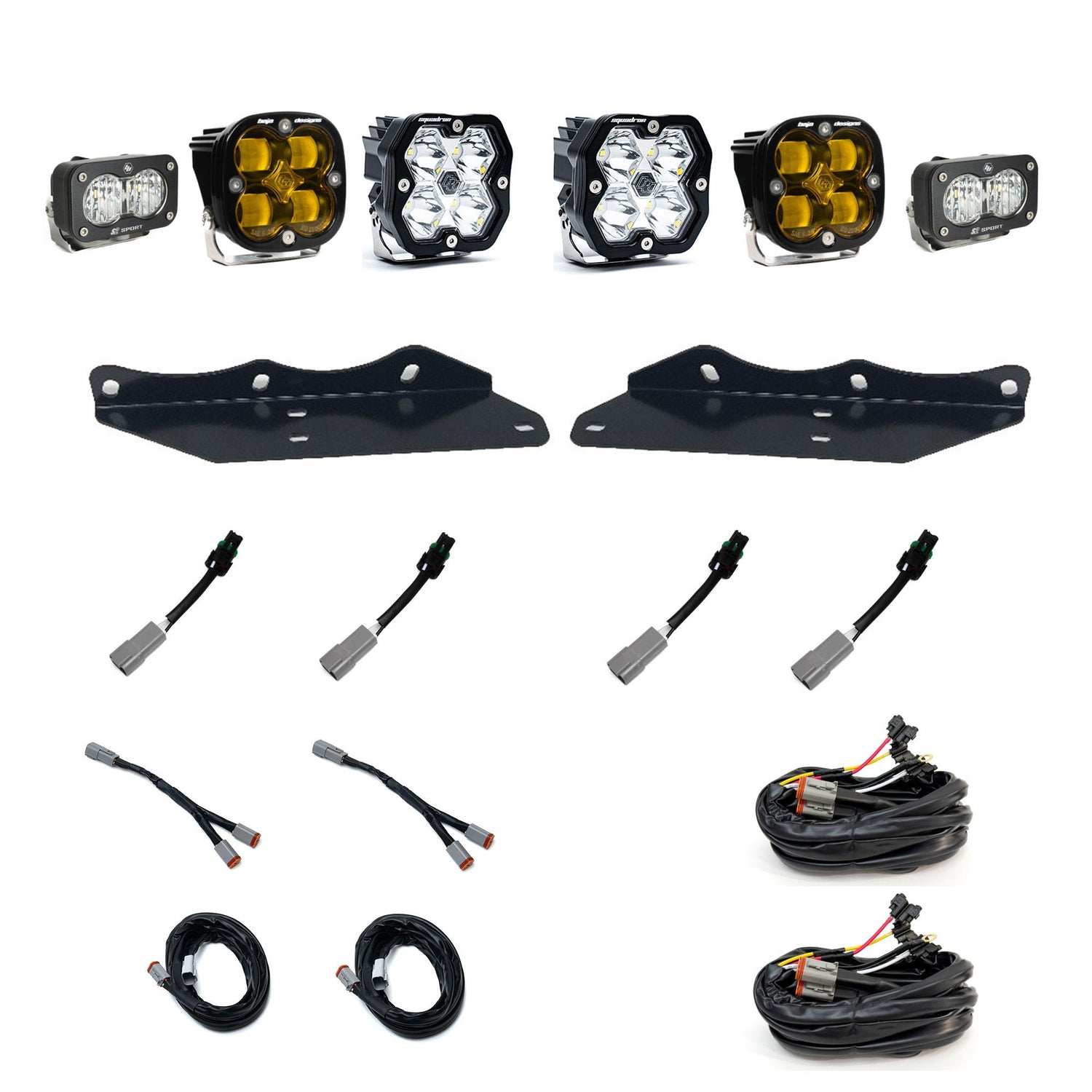 Squadron 2.0 Sport/Squadron SAE/S2 Sport Fog Pocket Light Kit - Ford 2017-20 F-150 Raptor Amber 44-0070