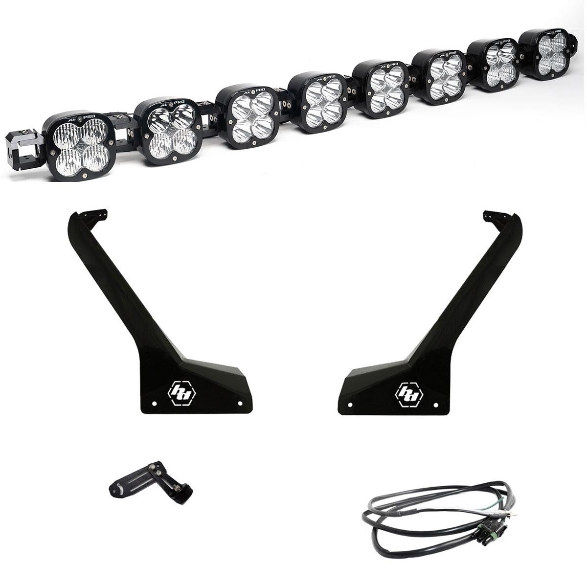 Jeep JL/JT 8XL Linkable Roof Mount Light Kit - Jeep 2020-2026 Gladiator; 2018-2026 Wrangler JL; Exc. Rubicon 392, Mojave, 4xE XL Pro Linkable Upfitter 44-7893-UP