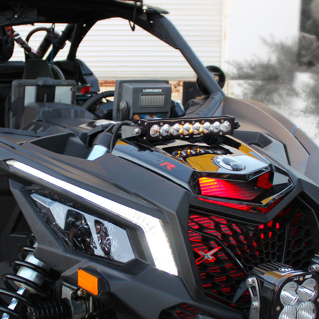 Can-Am S8 10 Inch Shock Mount Light Bar Kit - Can-Am 2017-24 Maverick X3 Clear 447037
