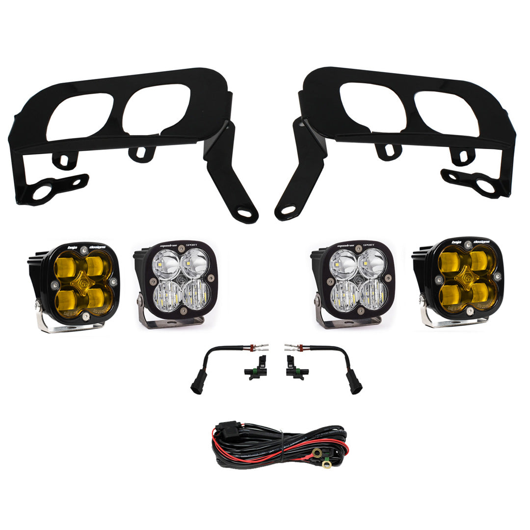 Squadron Sport/SAE Dual Fog Pocket Light Kit - 2014-15 Chevrolet Silverado 1500 Baja Amber 447531