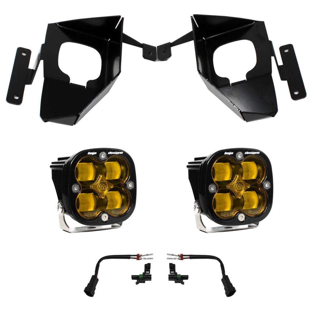 Chevy Squadron SAE Fog Pocket Light Kit - Chevy 2016-18 Silverado 1500 Baja Amber 447535