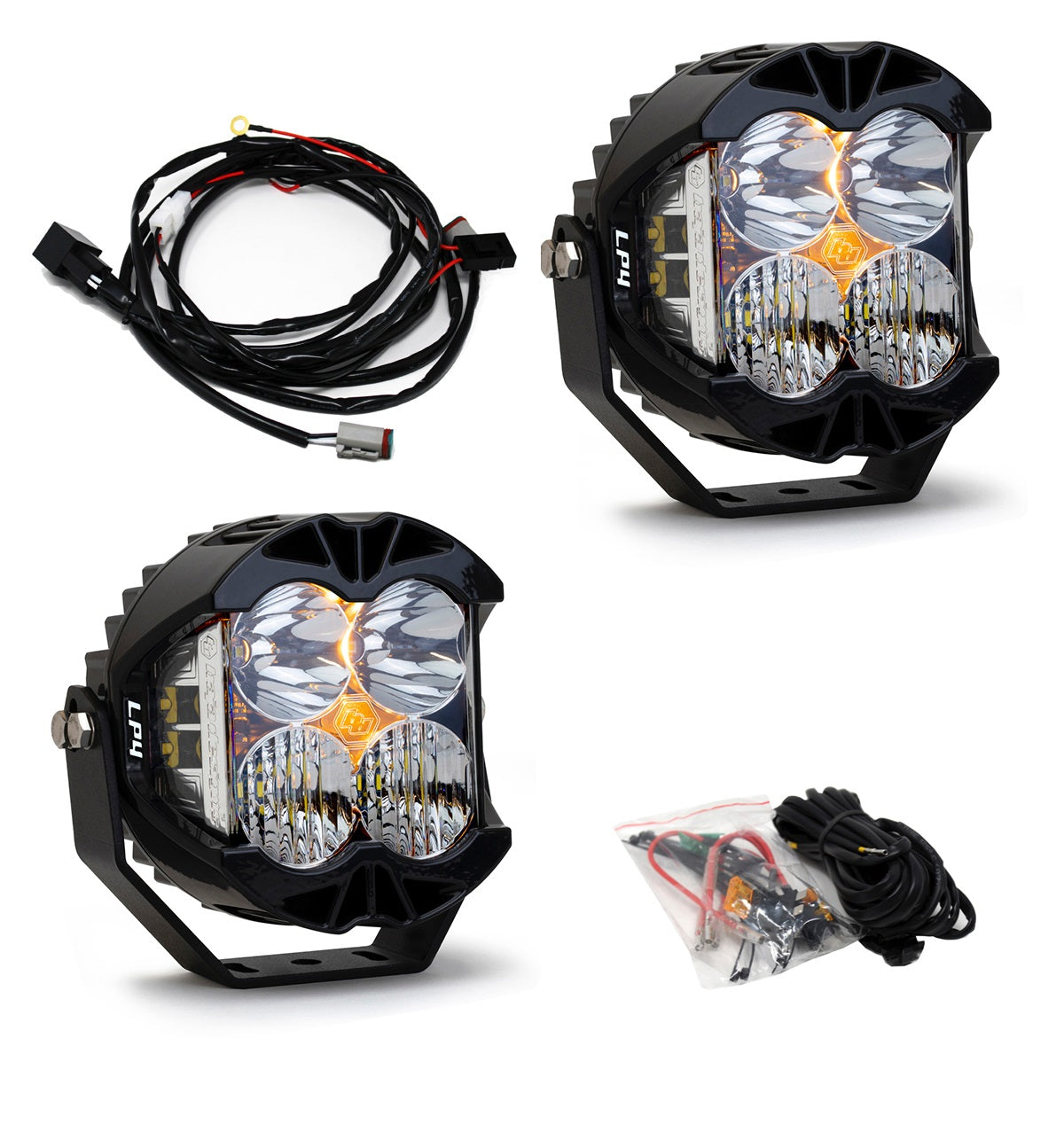 Jeep JL/JT LP4 Pro Bumper Light Kit - Jeep 2020-2026 Gladiator; 2018-2026 Wrangler JL; NOTE: w/ OE Steel Bumper Toggle 447672