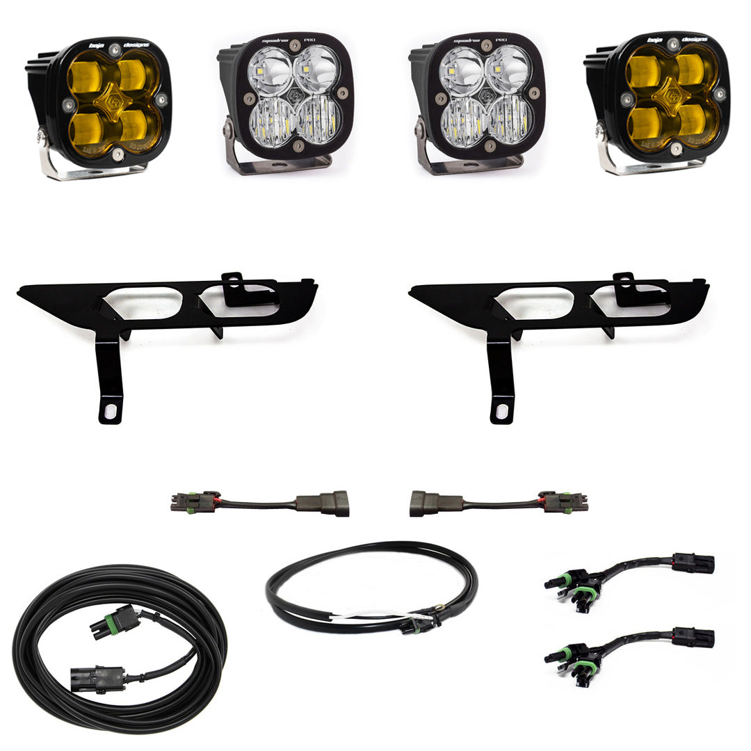 Ford Squadron SAE/Sport Fog Pocket Light Kit - Ford 2021-23 F-150; NOTE: w/o Daytime Running Lights (DRL) Baja Amber Upfitter 447698UP
