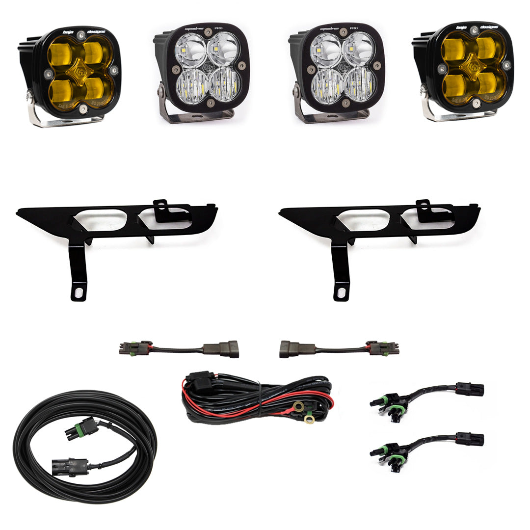 Ford Squadron SAE/Sport Fog Pocket Light Kit - Ford 2021-23 F-150; NOTE: w/o Daytime Running Lights (DRL) Baja Amber Toggle 447698