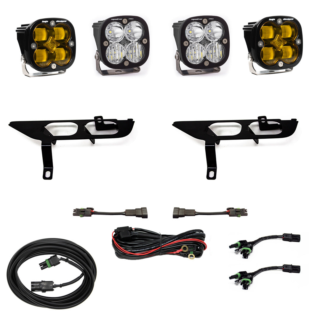 Ford Squadron SAE/Pro Fog Pocket Light Kit - Ford 2021-23 F-150; NOTE: w/o Daytime Running Lights (DRL) Baja Amber Toggle 447700