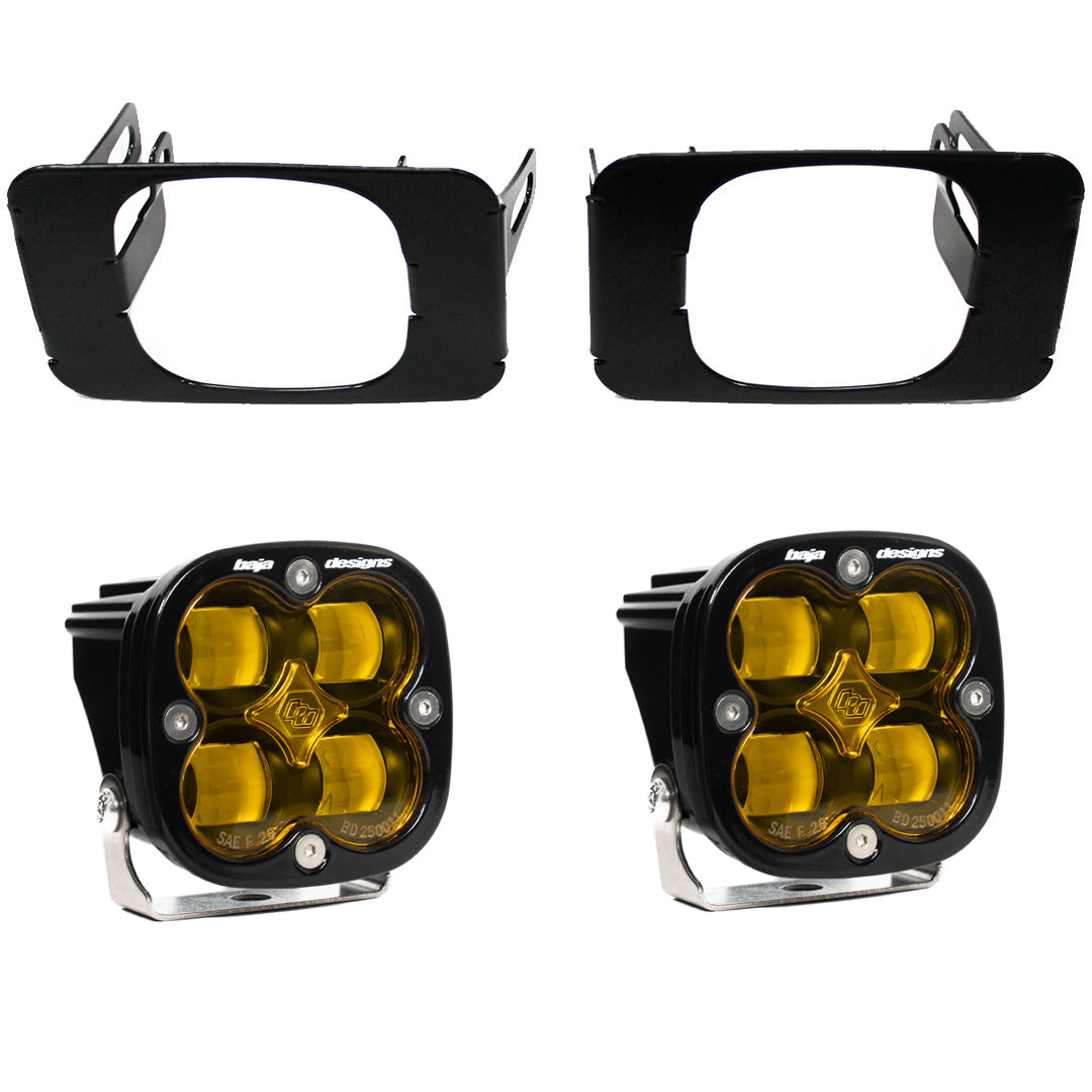 Ford Squadron SAE Fog Pocket Light Kit - Ford 2015-20 F-150; 2017-22 F-250/350 Super Duty Baja Amber 447718