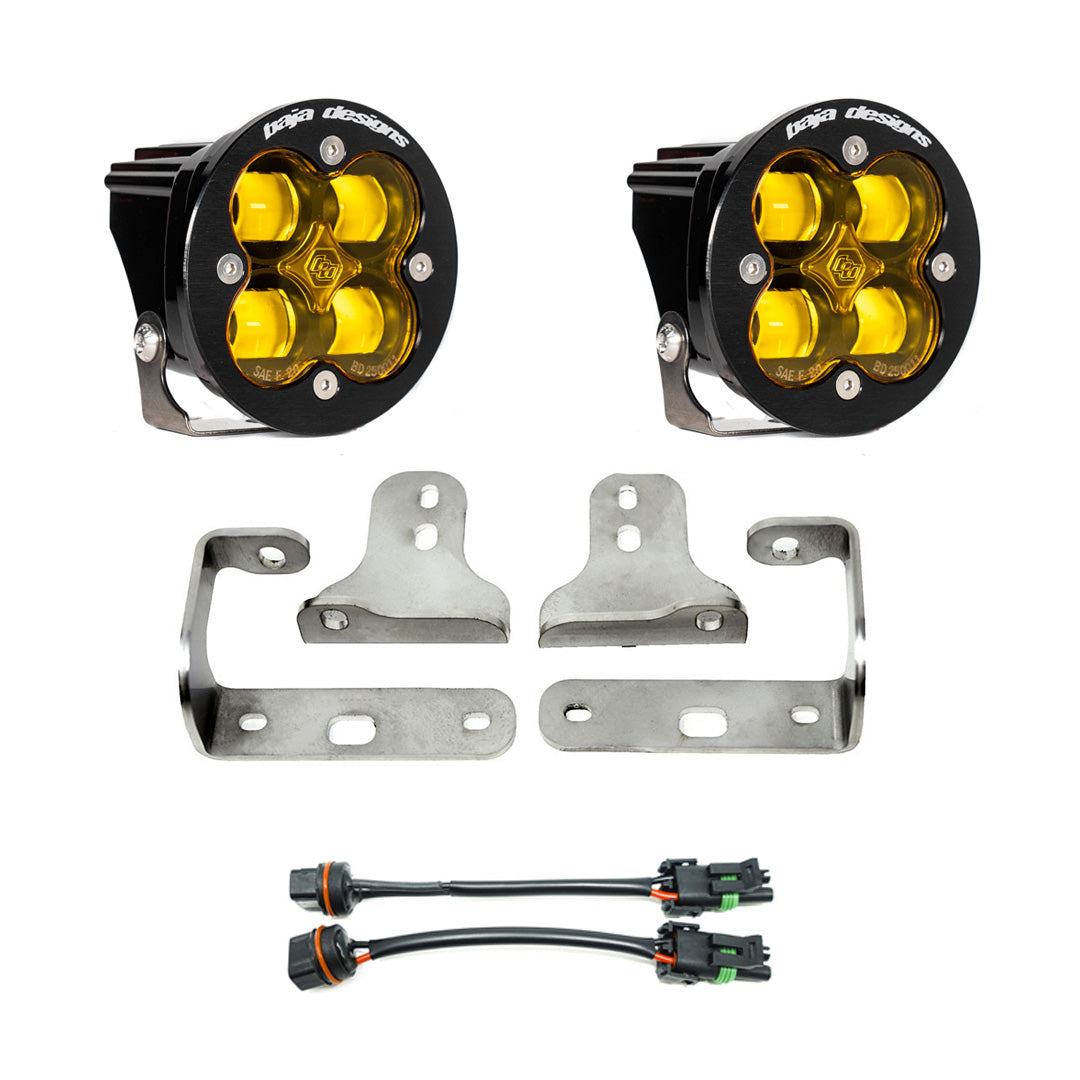 Jeep JL/JT Squadron-R SAE Fog Pocket Light Kit - Jeep 2020-2026 Gladiator; 2018-2026 Wrangler JL; NOTE: w/ OE Sport Bumper Baja Amber 447722