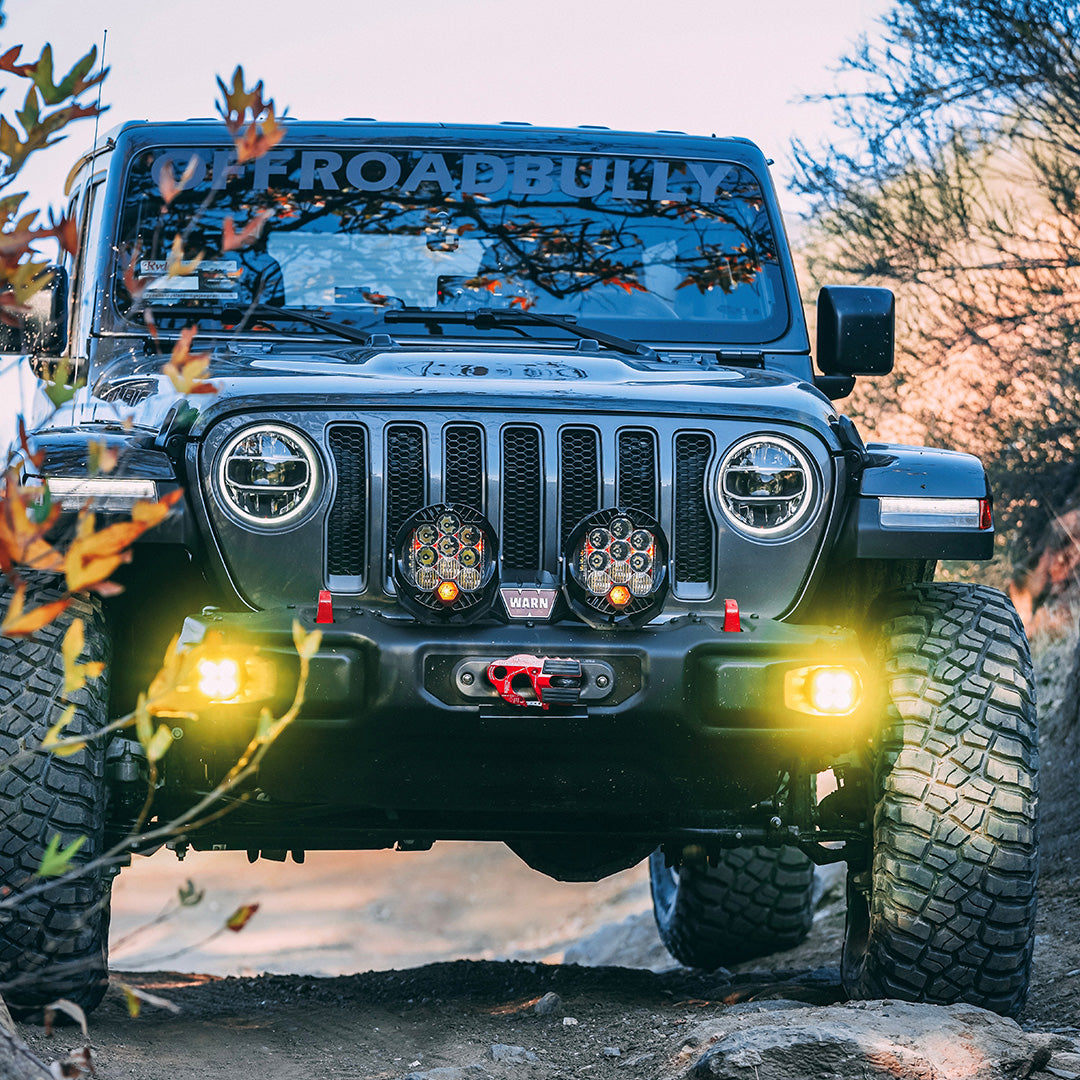 Jeep JL/JT Squadron-R SAE Fog Pocket Light Kit - Jeep 2020-2026 Gladiator; 2018-2026 Wrangler JL; NOTE: w/ OE Rubicon Bumper Baja Amber 447723