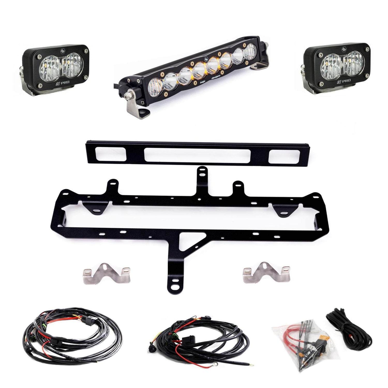 S8 10-inch/S2 Pro Grille Light Kit - 2024-2026 Toyota Tacoma; TRD Pro Clear 448253
