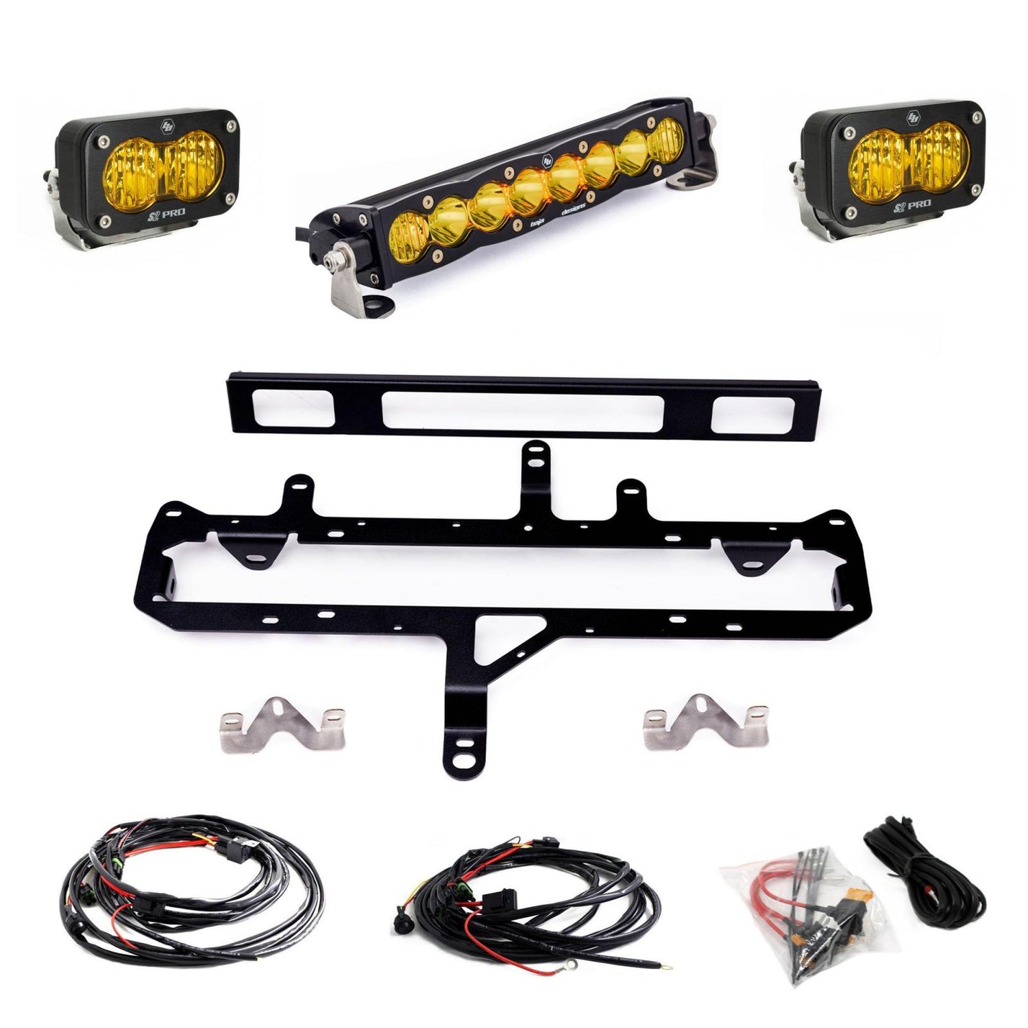 S8 10-inch/S2 Pro Grille Light Kit - 2024-2026 Toyota Tacoma; TRD Pro Baja Amber 448261
