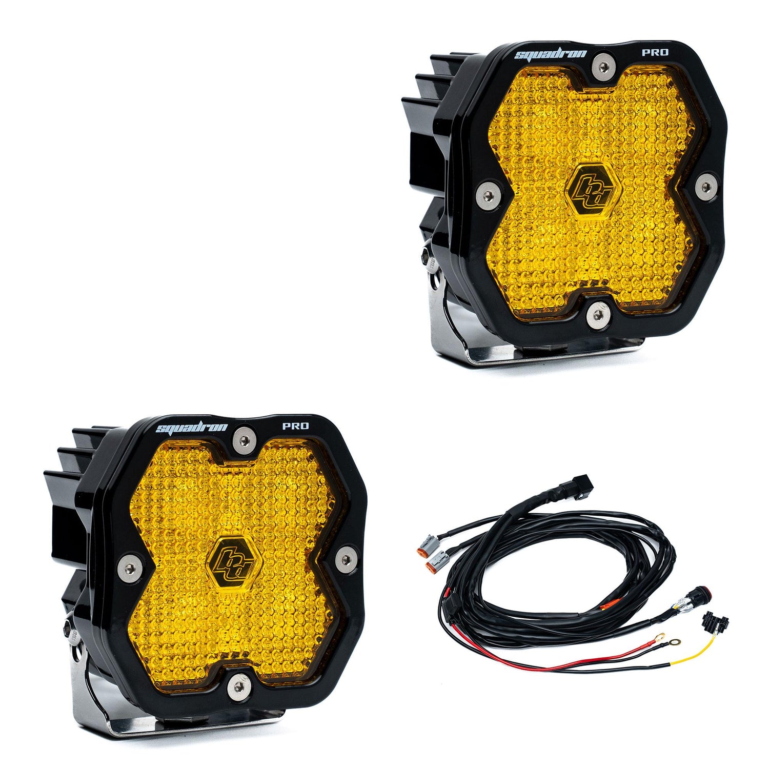 Squadron 2.0 Pro Black LED Auxiliary Light Pod Pair Work/Scene Baja Amber Yes Toggle On/Off 49-7816-2