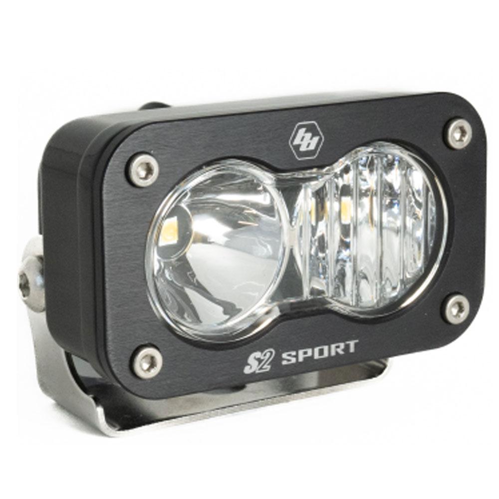 S2 Sport Black LED Auxiliary Light Pod Driving/Combo Clear 540003