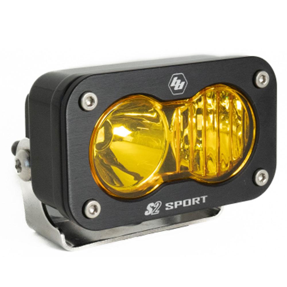 S2 Sport Black LED Auxiliary Light Pod Driving/Combo Baja Amber 540013