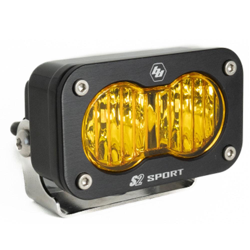 S2 Sport Black LED Auxiliary Light Pod Wide Cornering Baja Amber 540015