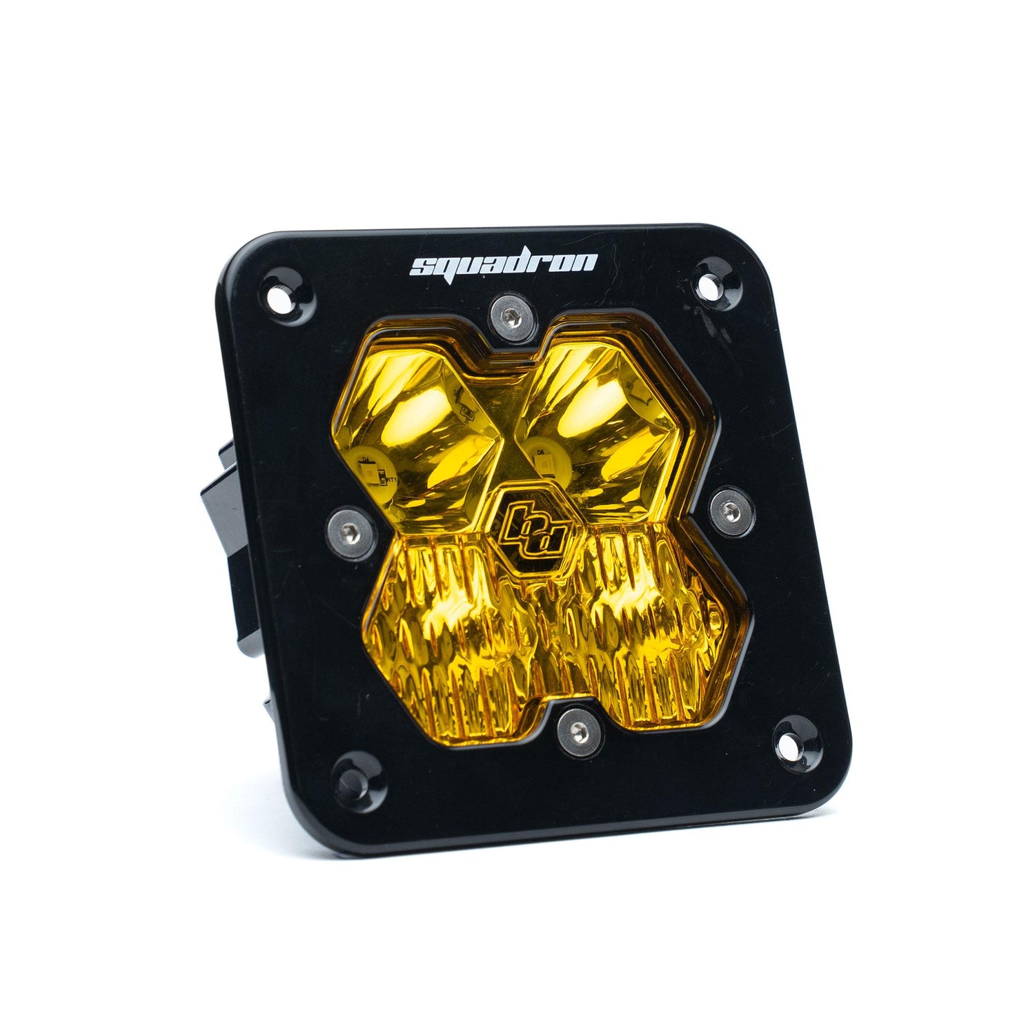 Squadron 2.0 Sport Black Flush Mount LED Auxiliary Light Pod Driving/Combo Baja Amber 55-1013-2
