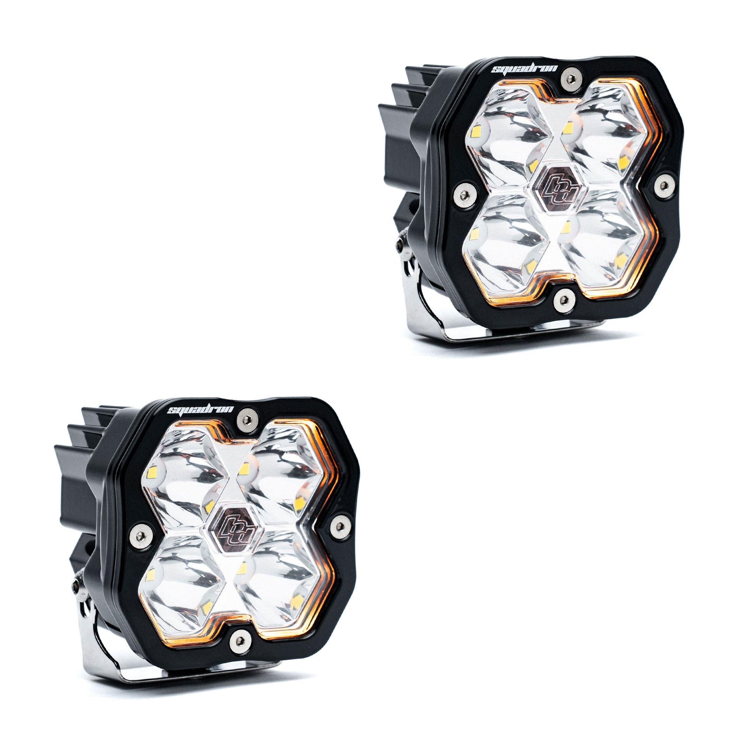 Squadron 2.0 Sport Black LED Auxiliary Light Pod Pair Spot Clear No 55-7801-2NH