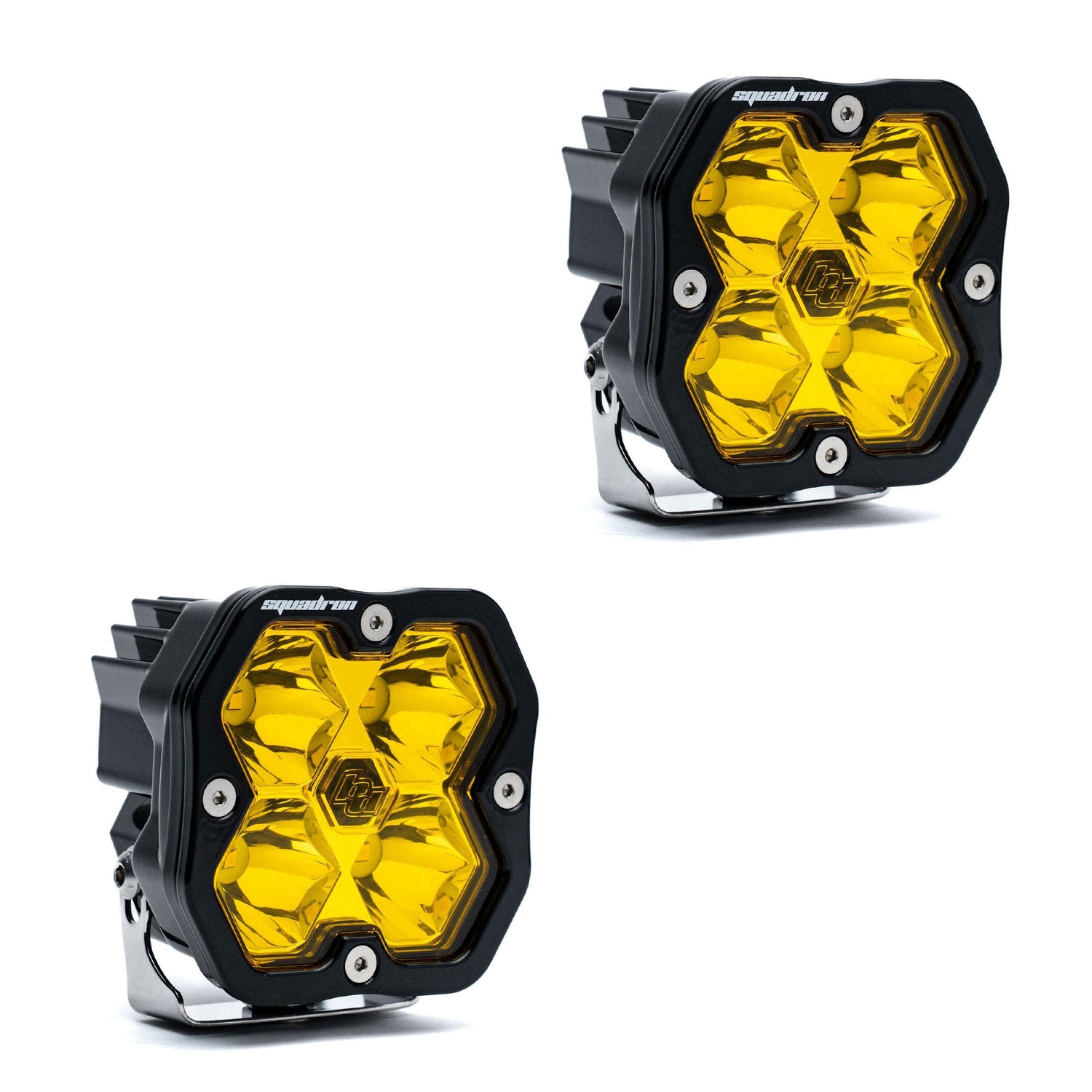 Squadron 2.0 Sport Black LED Auxiliary Light Pod Pair Spot Baja Amber No 55-7811-2NH