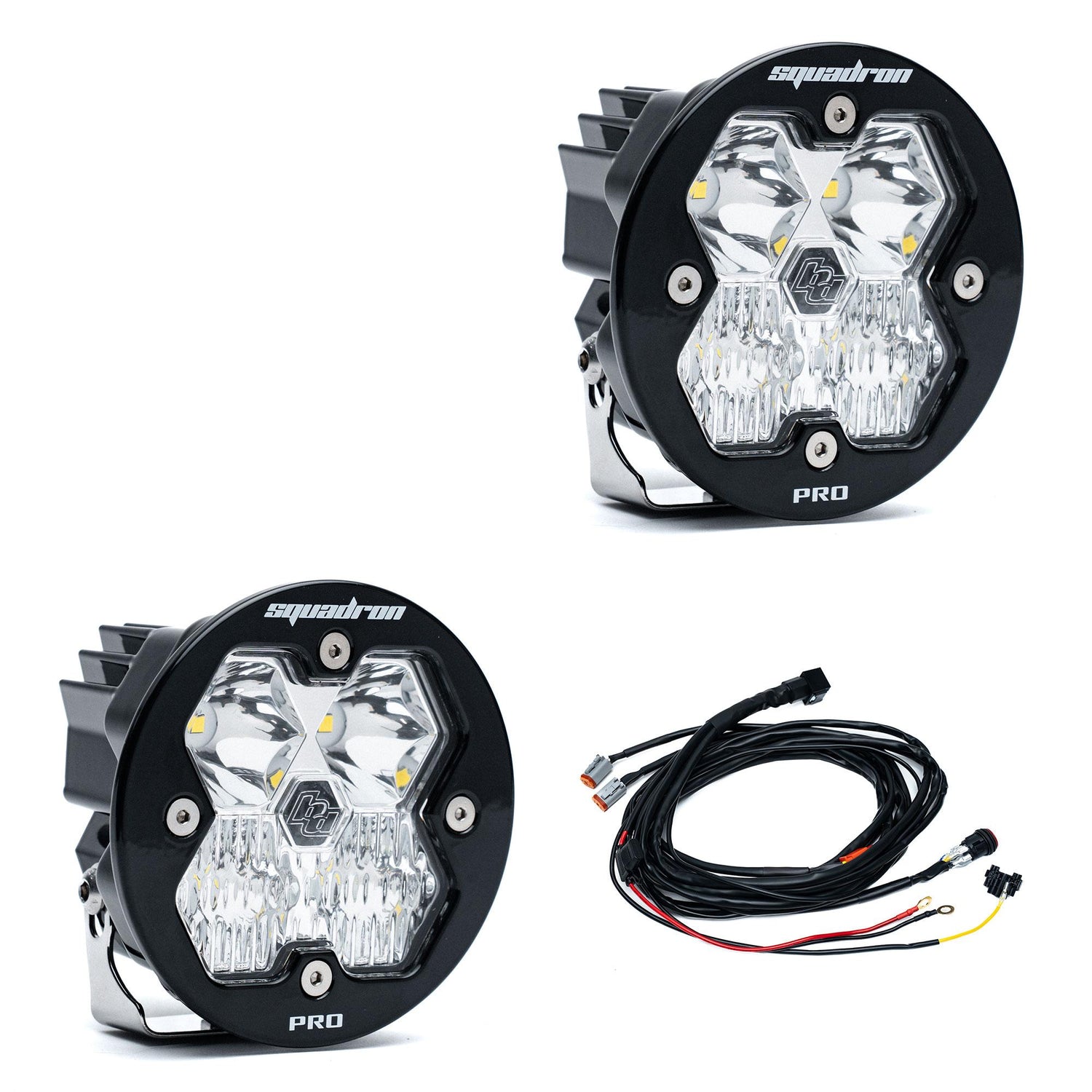 Squadron-R 2.0 Pro Black LED Auxiliary Light Pod Pair Driving/Combo Clear Yes Toggle On/Off 59-7803-2