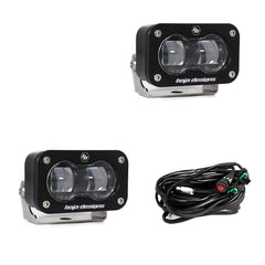 S2 SAE LED Auxiliary Light Pod Pair Clear 237801