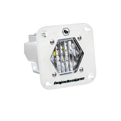 S1 White Flush Mount Auxiliary Light Pod Wide Cornering 381005WT