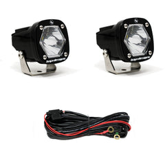 S1 Black LED Auxiliary Light Pod Pair Spot Clear 387801