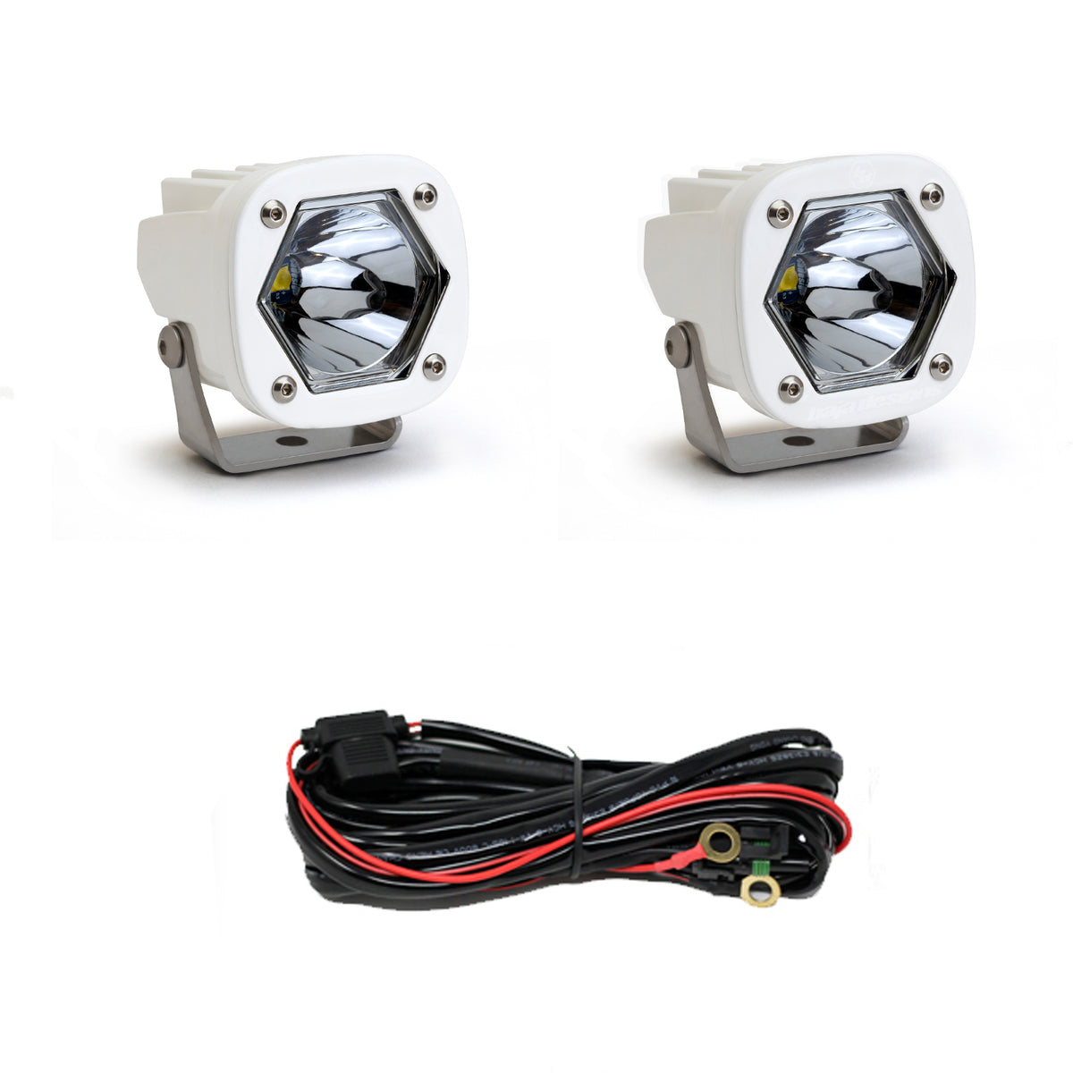 S1 White LED Auxiliary Light Pod Pair Spot 387801WT