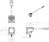 S1 White LED Auxiliary Light Pod Pair Spot 387801WT