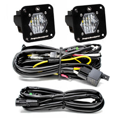 S1 Black Flush Mount LED Light Pod Reverse Kit Wide Cornering 387808