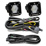 S1 Black Flush Mount LED Light Pod Reverse Kit Work/Scene 387809