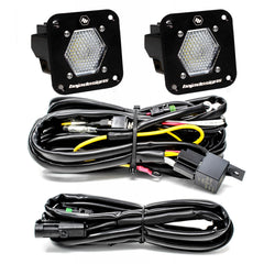 S1 Black Flush Mount LED Light Pod Reverse Kit Work/Scene 387809
