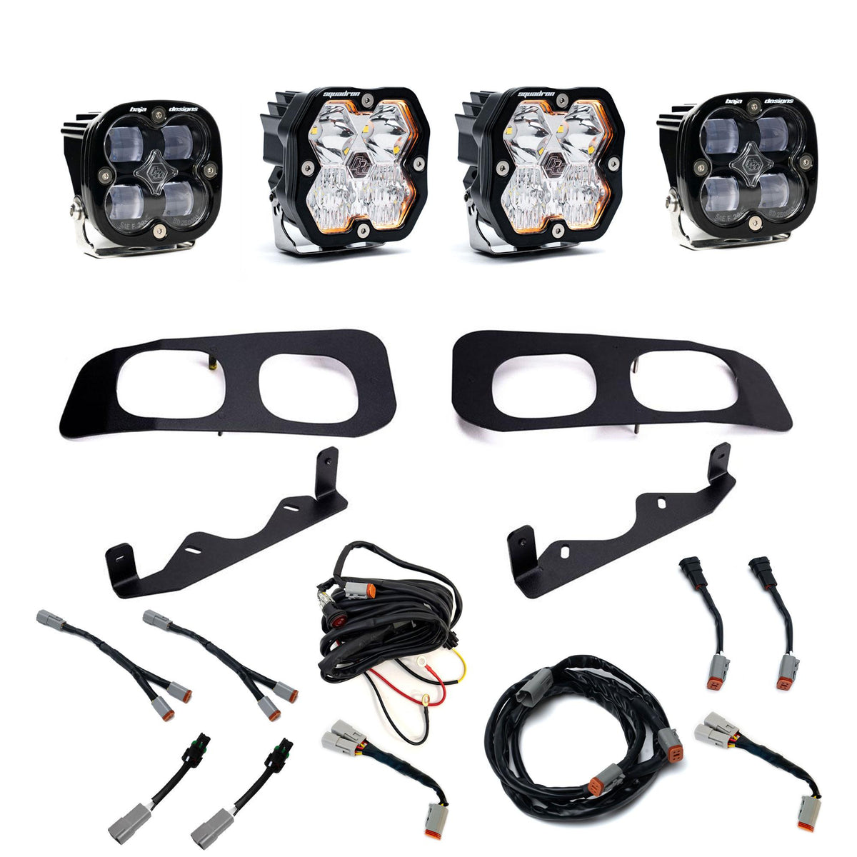 Squadron 2.0 Sport/Squadron SAE Dual Fog Pocket Light Kit - Ford 2023-26 F-250/350 Super Duty Clear Toggle 44-0031