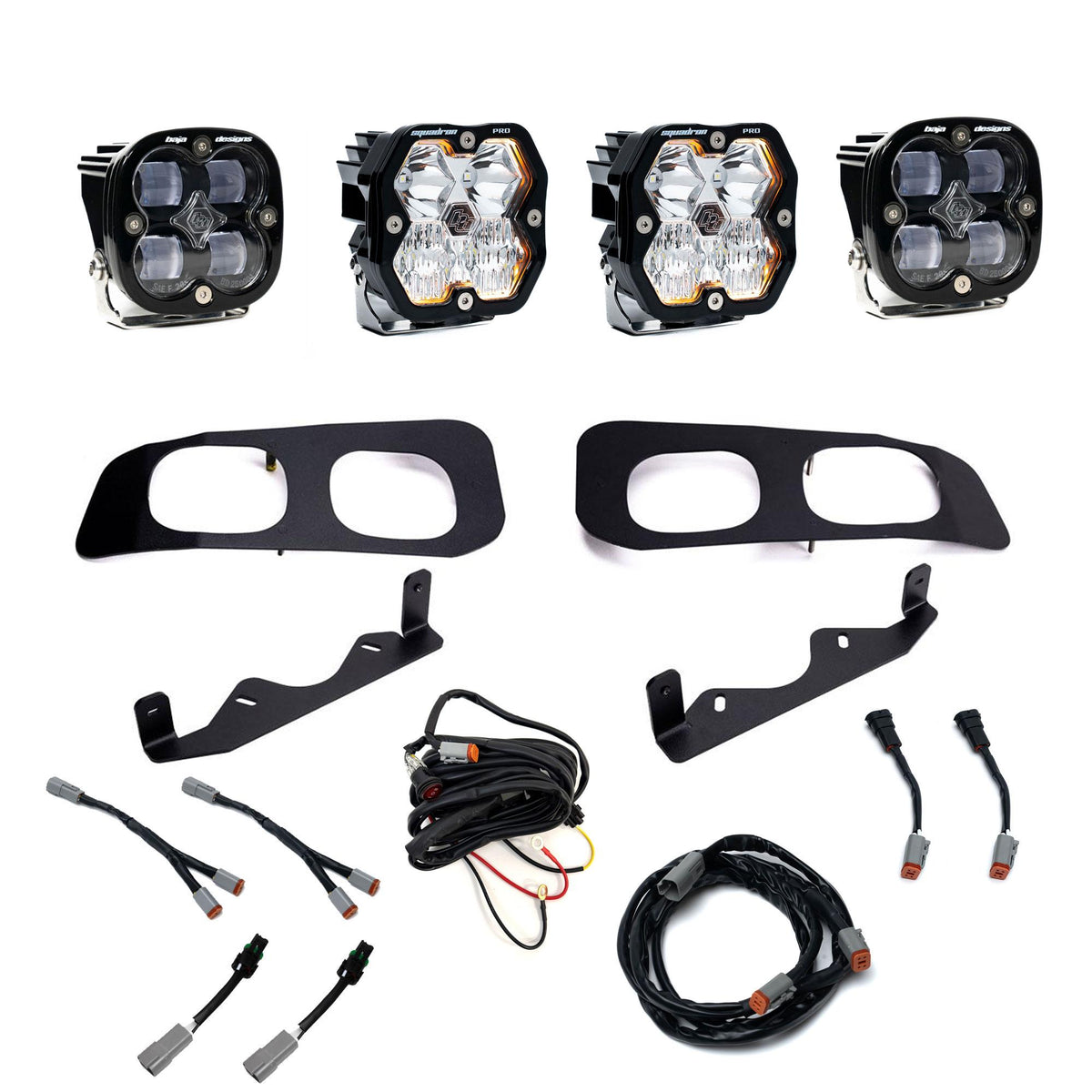 Squadron 2.0 Pro/Squadron SAE Dual Fog Pocket Light Kit - Ford 2023-26 F-250/350 Super Duty Clear Toggle 44-0033