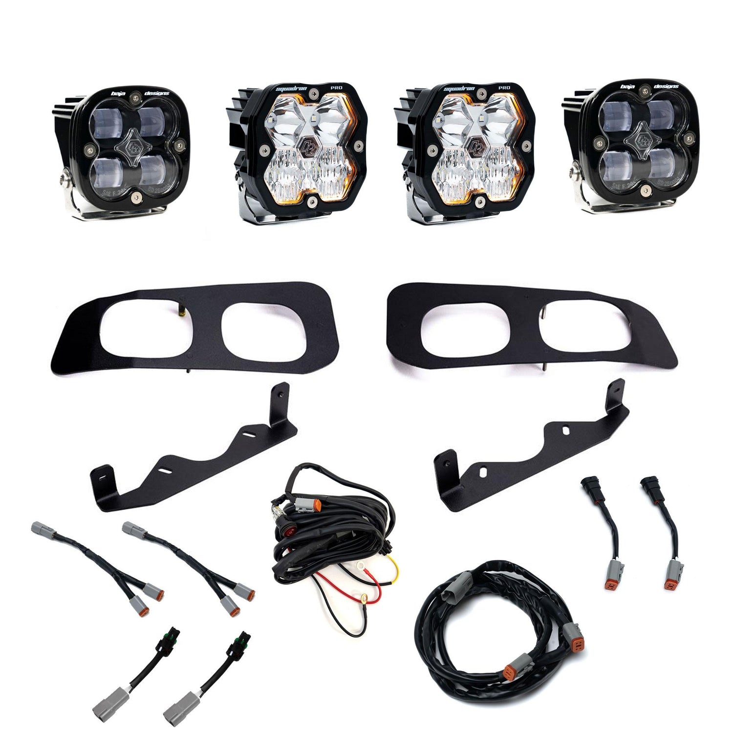 Squadron 2.0 Pro/Squadron SAE Dual Fog Pocket Light Kit - Ford 2023-26 F-250/350 Super Duty Clear Toggle 44-0033