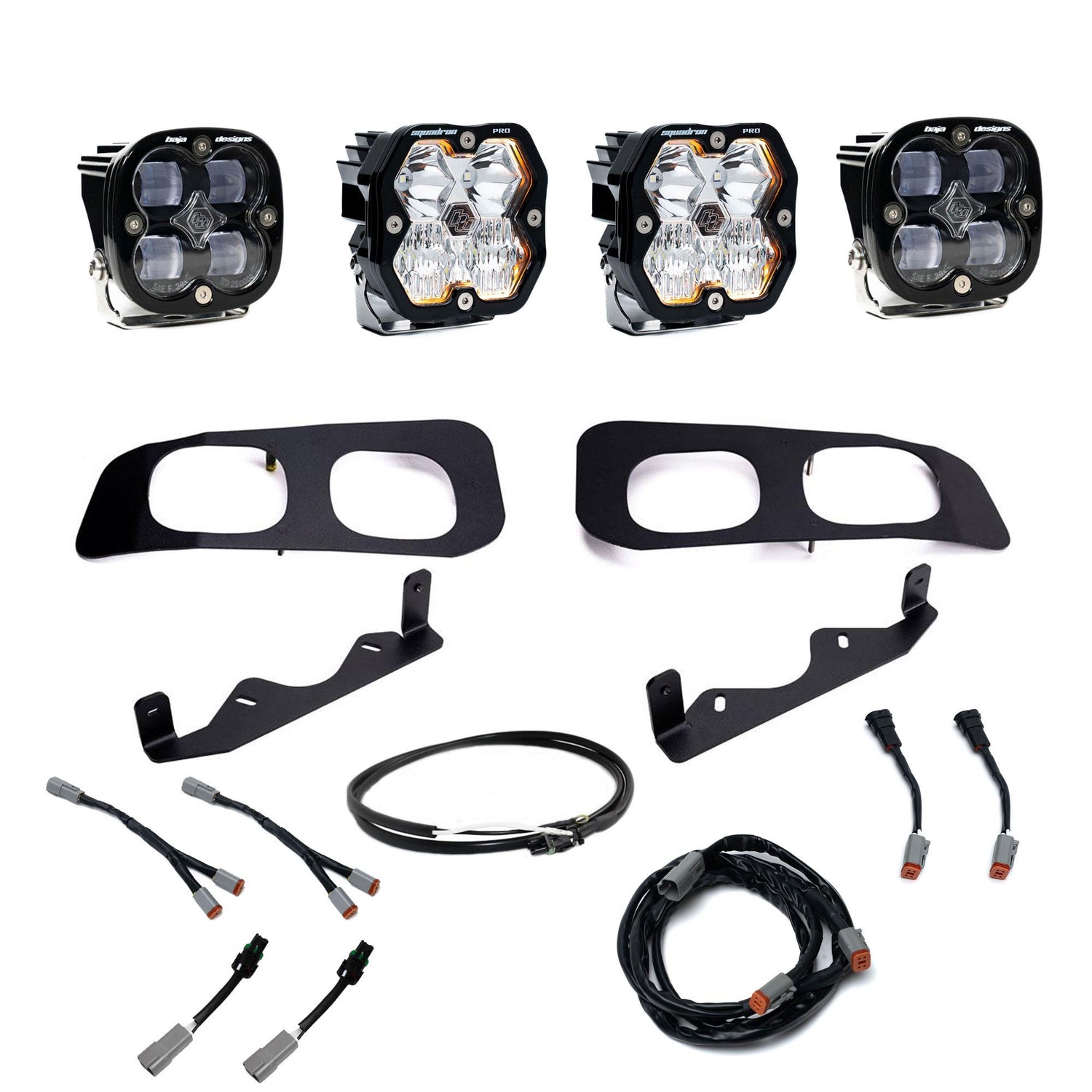 Squadron 2.0 Pro/Squadron SAE Dual Fog Pocket Light Kit - Ford 2023-26 F-250/350 Super Duty Clear Upfitter 44-0033-UP