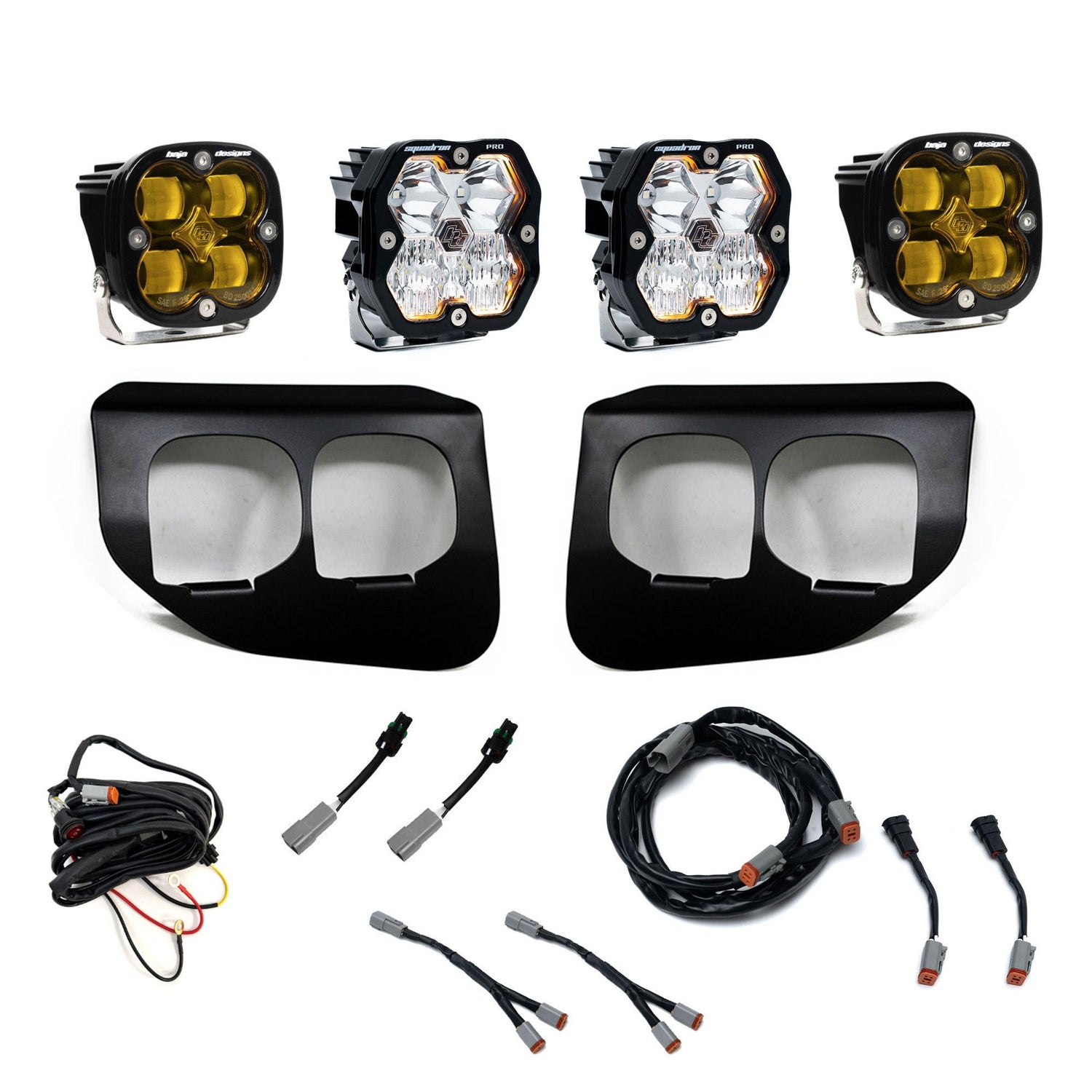 Squadron 2.0 Pro/Squadron SAE Dual Fog Pocket Light Kit - Ford 2020-22 F-250/350 Super Duty Baja Amber Toggle 44-0040
