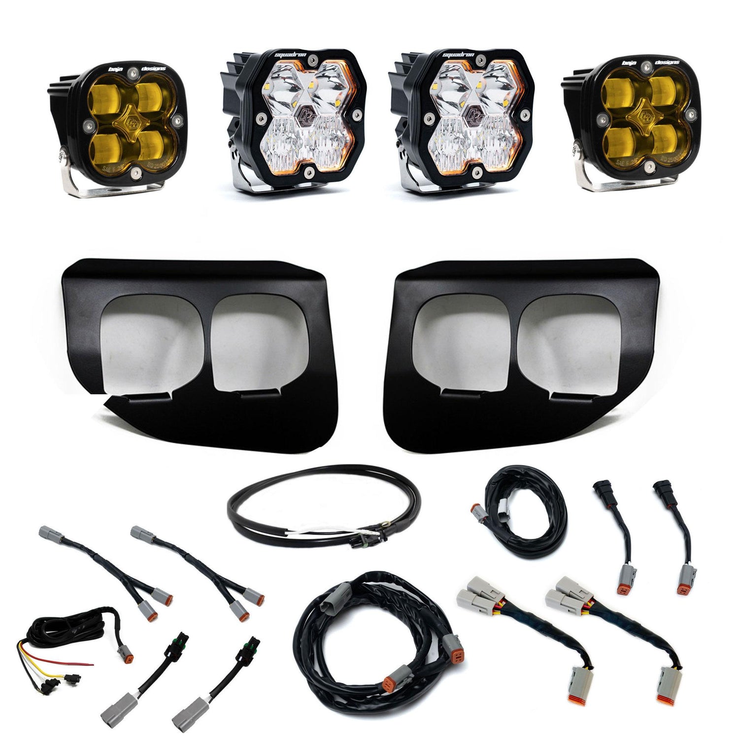 Squadron 2.0 Sport/Squadron SAE Dual Fog Pocket Light Kit - Ford 2020-22 F-250/350 Super Duty Baja Amber Upfitter 44-0042-UP