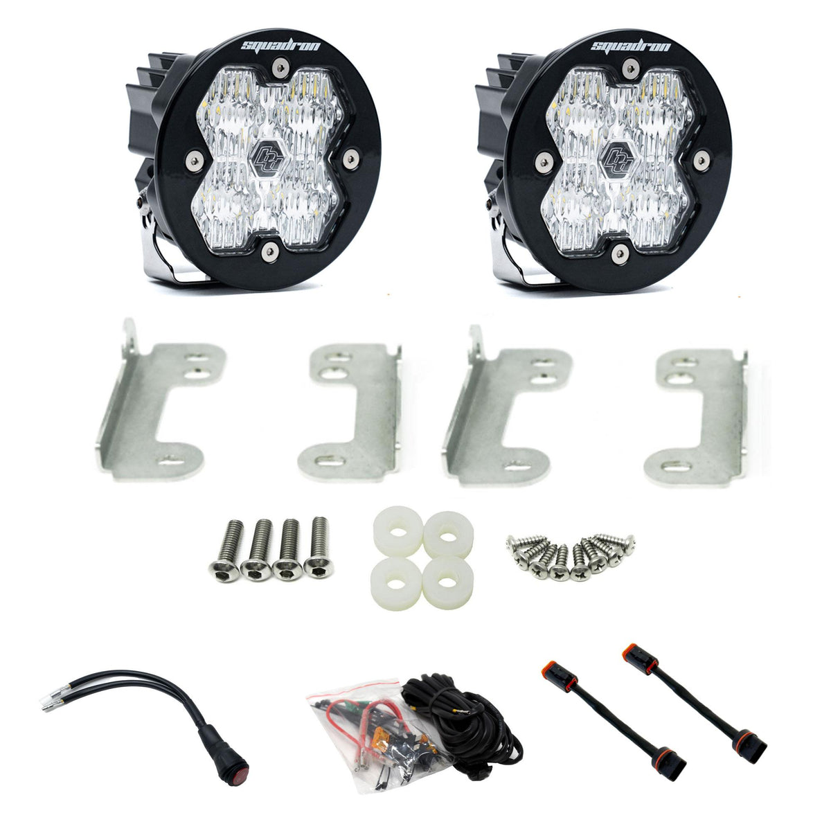 Squadron-R 2.0 Sport Fog Pocket Light Kit - Jeep 2018-26 Wrangler JL; 2020-26 Gladiator JT; Note: w/ OE Sahara Bumper 44-0049