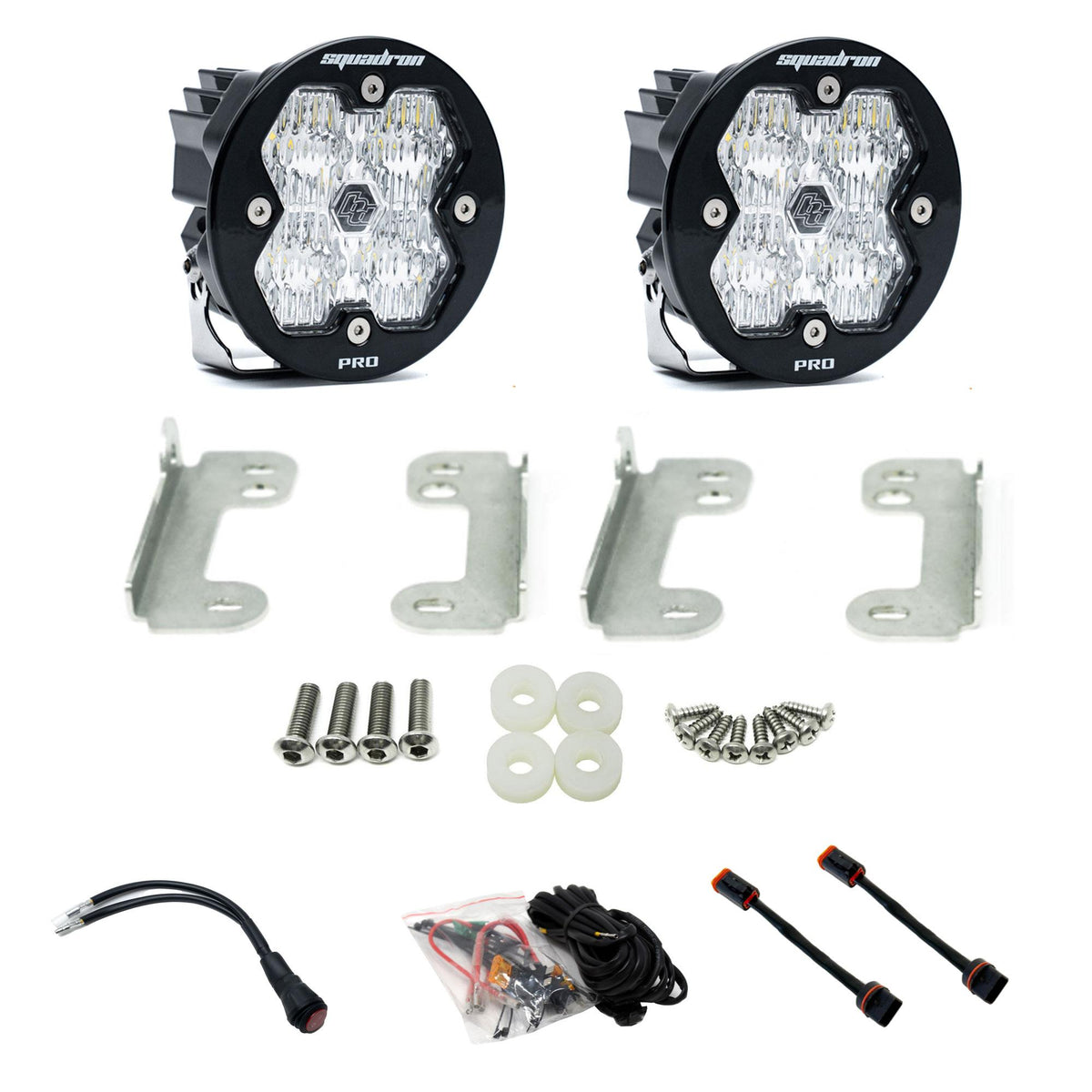 Squadron-R 2.0 Pro Fog Pocket Light Kit - Jeep 2018-26 Wrangler JL; 2020-26 Gladiator JT; Note: w/ OE Sahara Bumper 44-0050