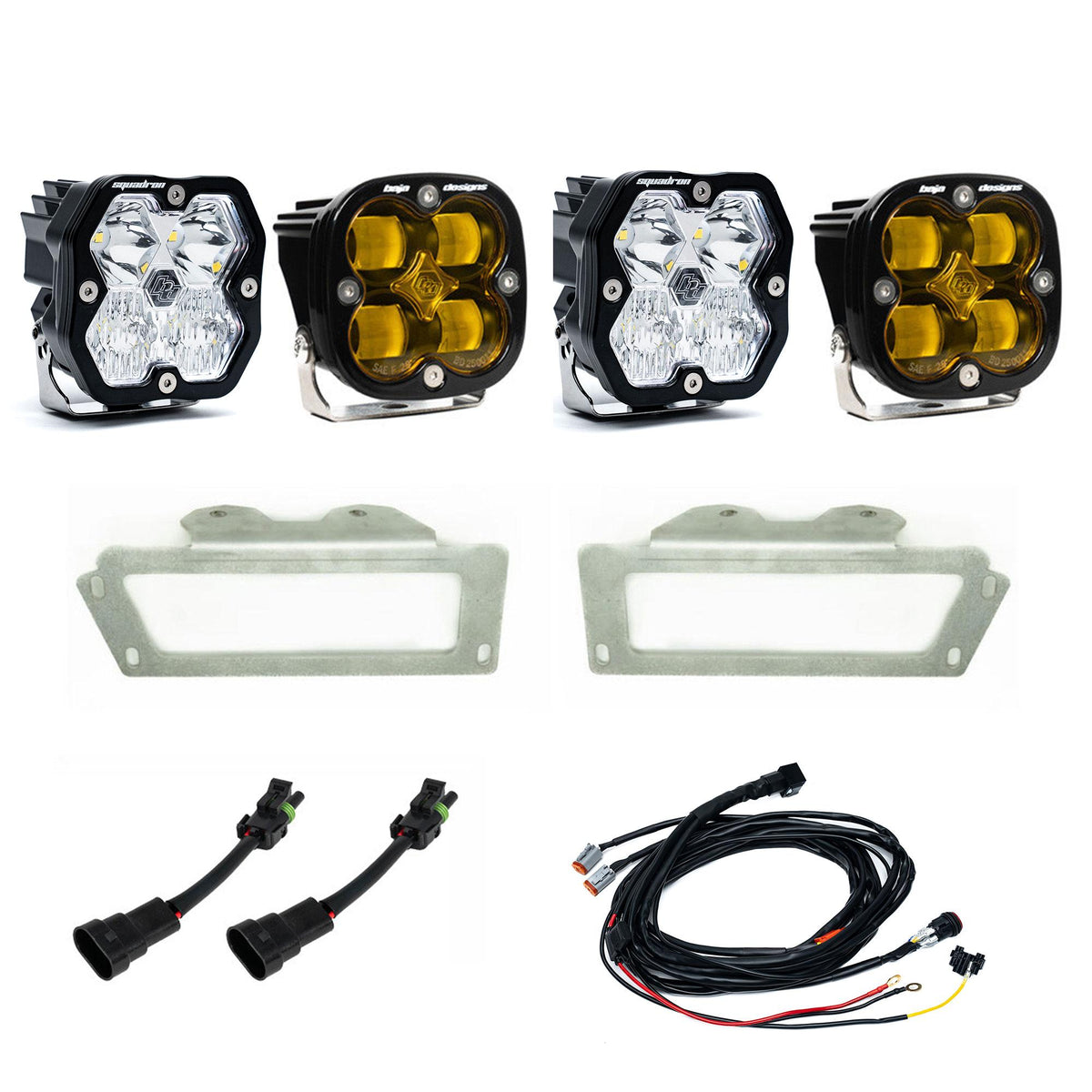 Squadron 2.0 Sport/Squadron SAE Dual Fog Pocket Light Kit - RAM 2009-12 1500; 2010-18 2500/3500 Baja Amber 44-0053