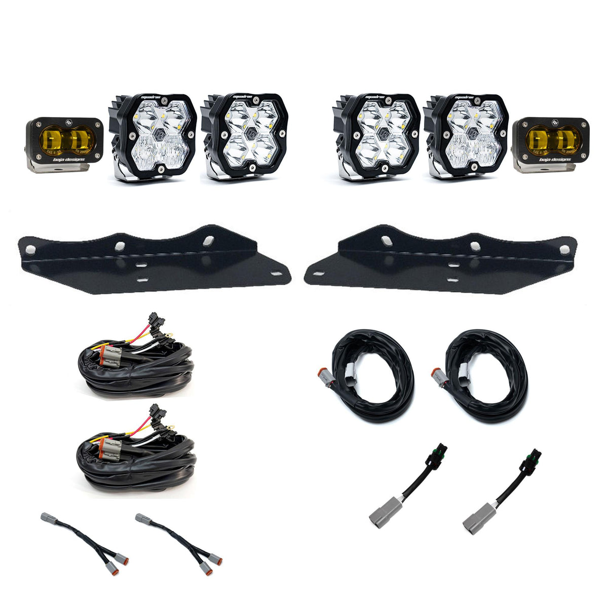 Squadron 2.0 Sport/S2 SAE "Sportman" Fog Pocket Light Kit - Ford 2017-20 F-150 Raptor Baja Amber 44-0061