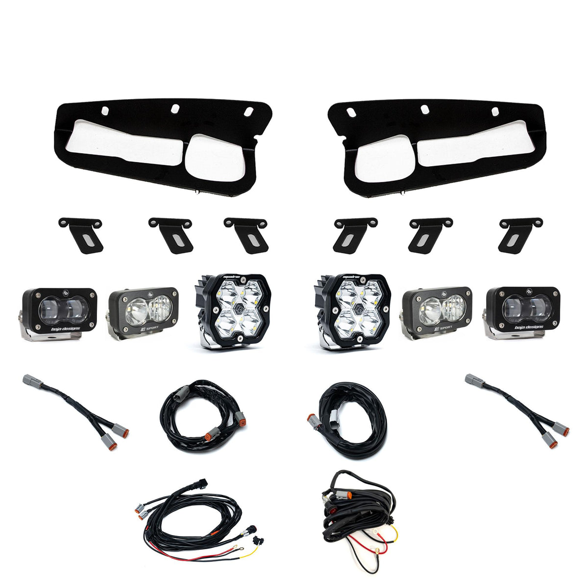 Squadron 2.0 Sport/S2 Sport/S2 SAE "Sportman" Fog Pocket Light Kit - Ford 2021-26 Bronco; 2022-24 Bronco Raptor; Note: w/ Steel Bumper Clear Toggle 44-0081