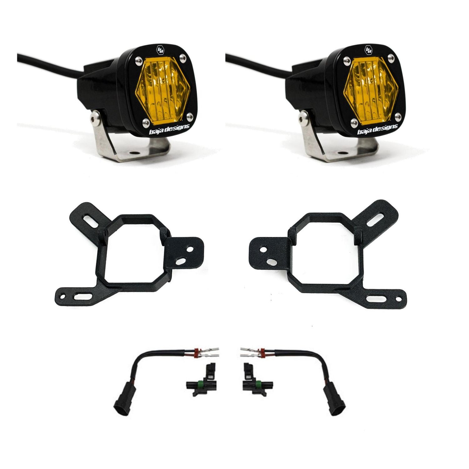 S1 Fog Pocket Light Kit - GMC/Chevy 2023-2026 Canyon/Colorado; 2024-2026 Yukon, 2500/3500; 2022-2026 Sierra 1500 AT4-X Baja Amber 44-7879