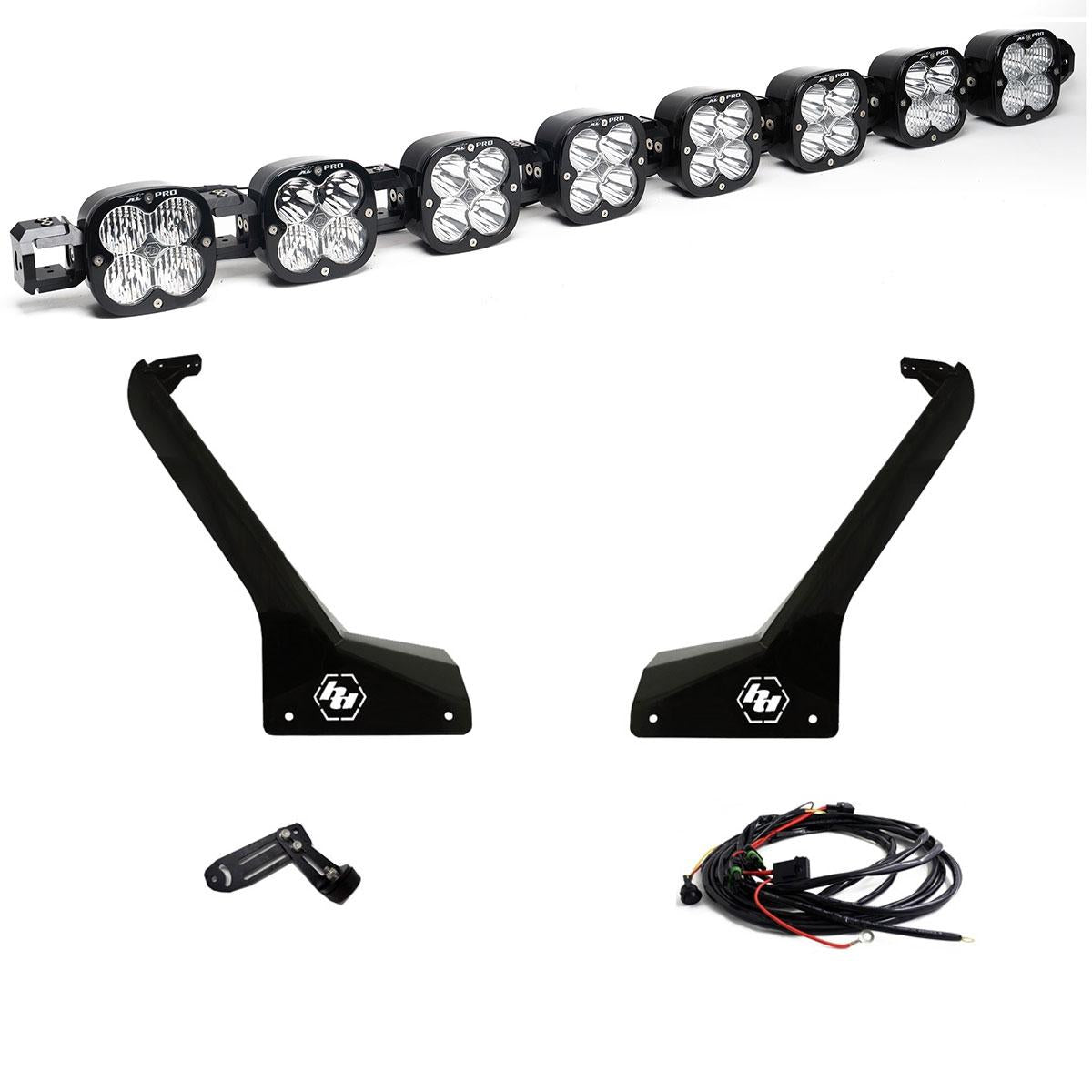 Jeep JL/JT 8XL Linkable Roof Mount Light Kit - Jeep 2020-2026 Gladiator; 2018-2026 Wrangler JL; Exc. Rubicon 392, Mojave, 4xE XL Pro Linkable Toggle 44-7893