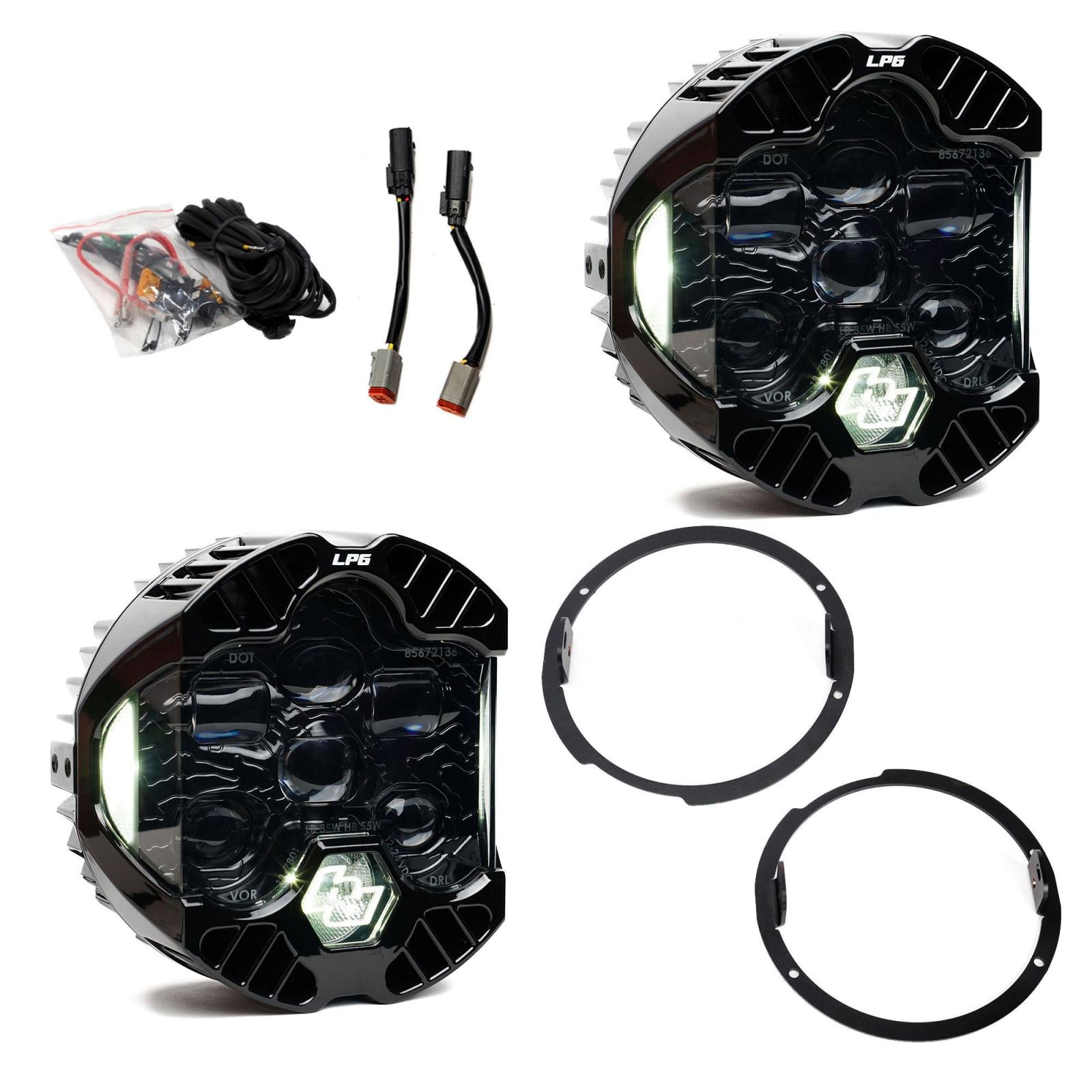 DOT LP6 LED Headlight Kit - Jeep 2007-2018 Wrangler JK White 44-8310